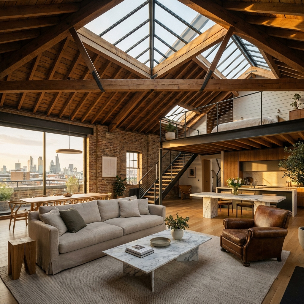 Stunning London loft conversion with skylights